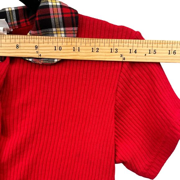 VTG 90s Plaid Skort Shirt Set Youth16 Mini Scottie Dog School Retro Fall Outfit - Picture 11 of 16